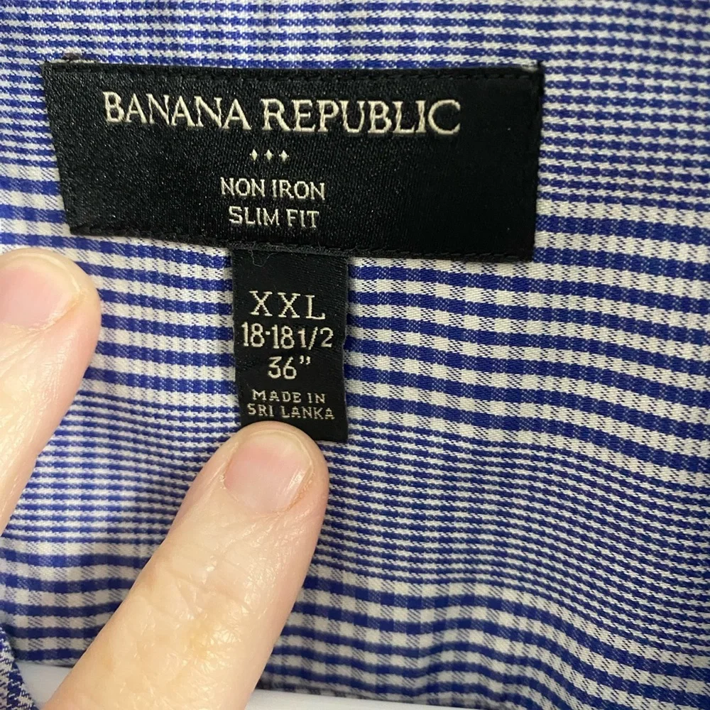 Men’s Banana Republic No‎ Iron Slim Fit Dress Shirt Size XXL